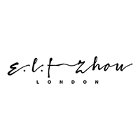 Schwarzer Schriftzug e.l.f zhou london logo