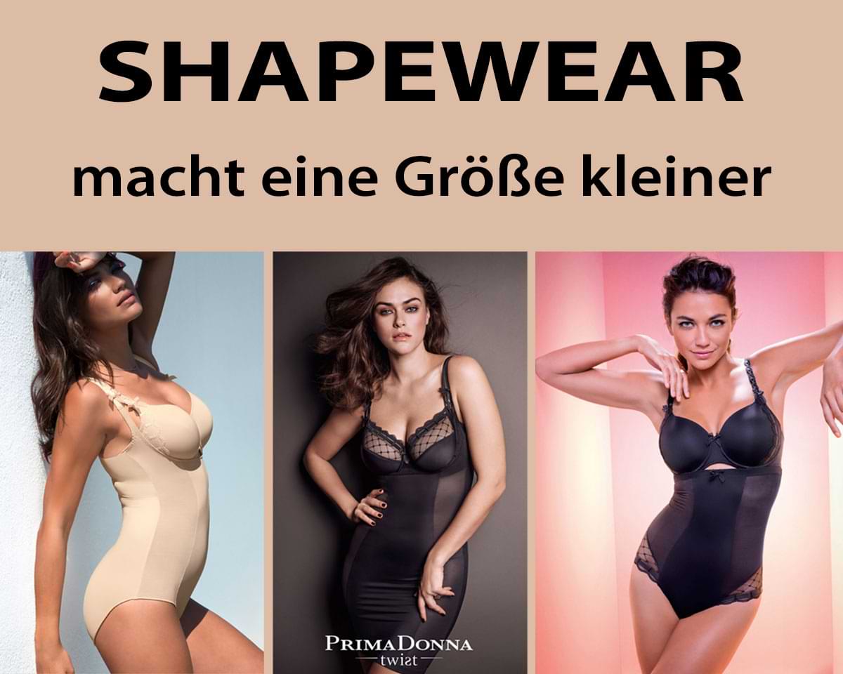 Drei Models von PrimaDonna twist posieren in Shapewear.