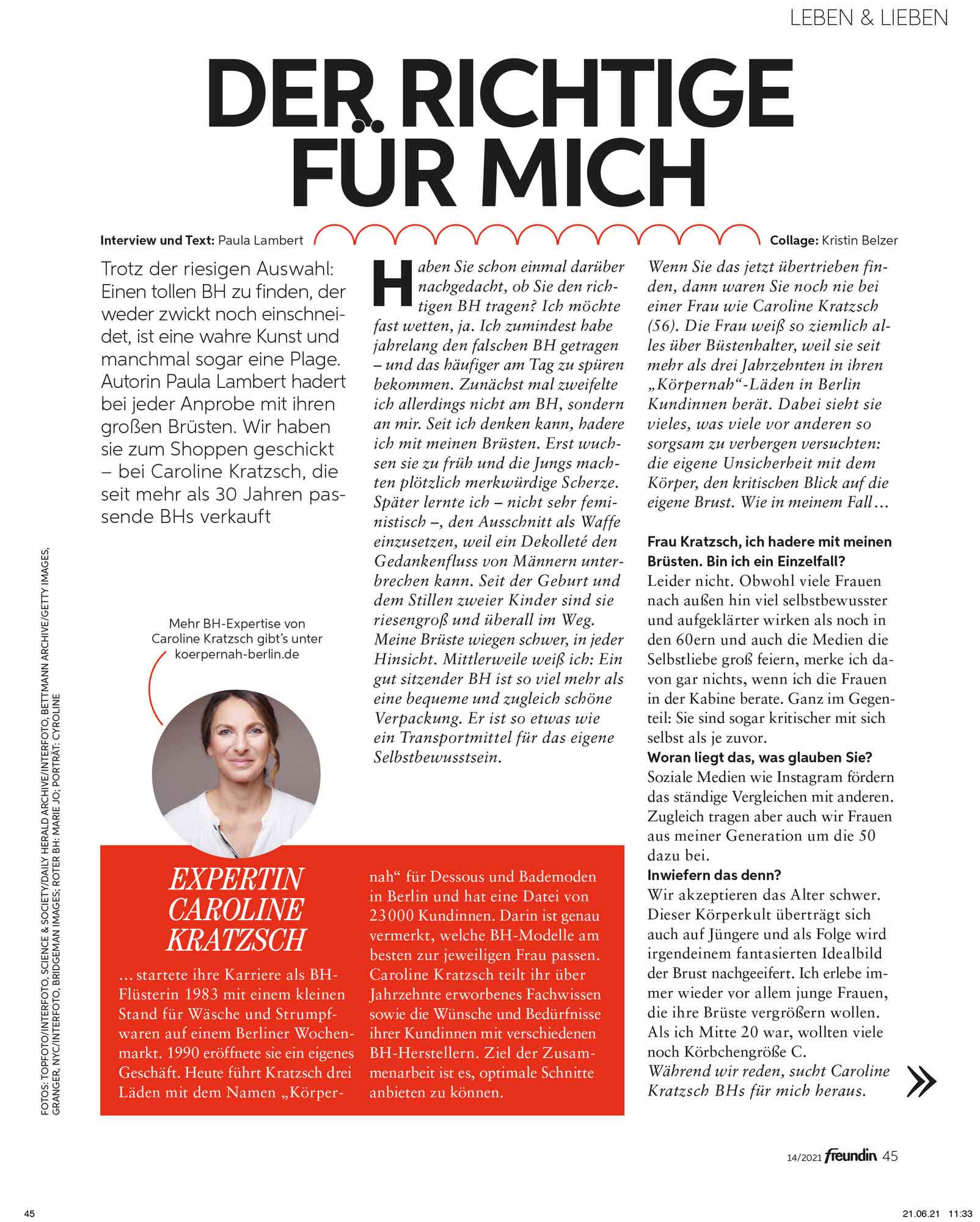 "Der Richtige für mich" - Interview mit Caroline Kratzsch.